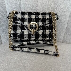 Sandro Houndstooth Tweed Bag
